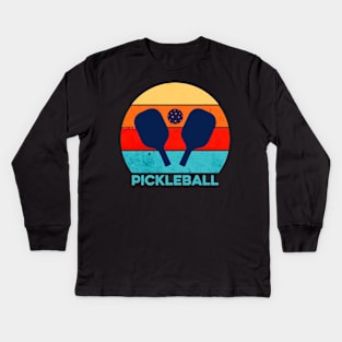 Vintage Pickleball Kids Long Sleeve T-Shirt